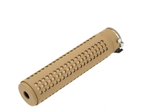 Avengers QD Mock Silencer for 14mm Negative Airsoft AEG Rifles (Color: Tan)