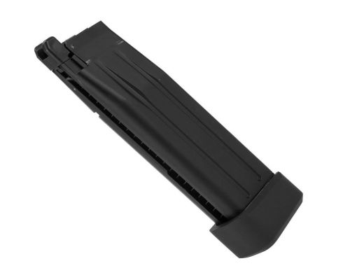 WE-Tech 30 Round Magazine for Hi-Capa Gas Blowback Airsoft Pistols (Color: Black / Long Base / Green Gas)